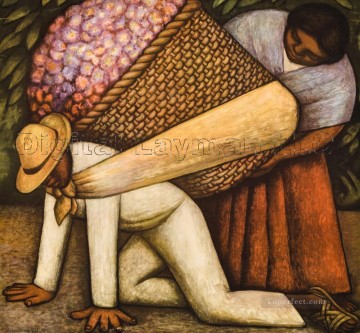 Vendedor de flores Diego Rivera Pinturas al óleo